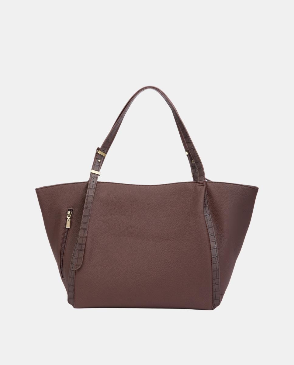 Mala Shopper em Materiais Reciclados Vermelho/Grená-3