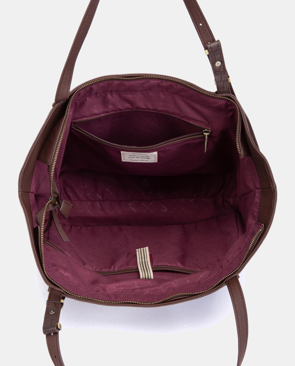 Mala Shopper em Materiais Reciclados Vermelho/Grená-5