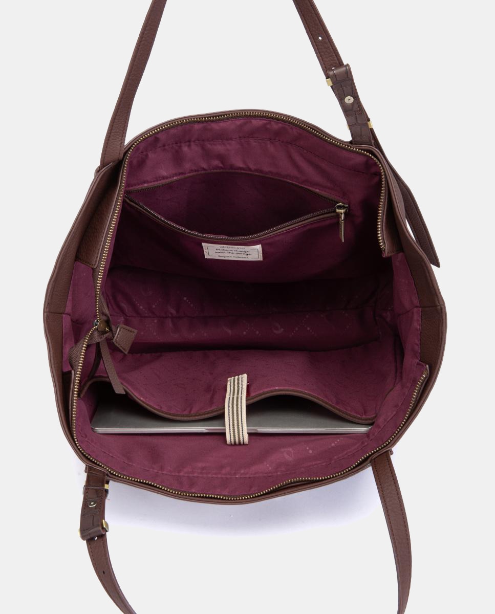 Mala Shopper em Materiais Reciclados Vermelho/Grená-6