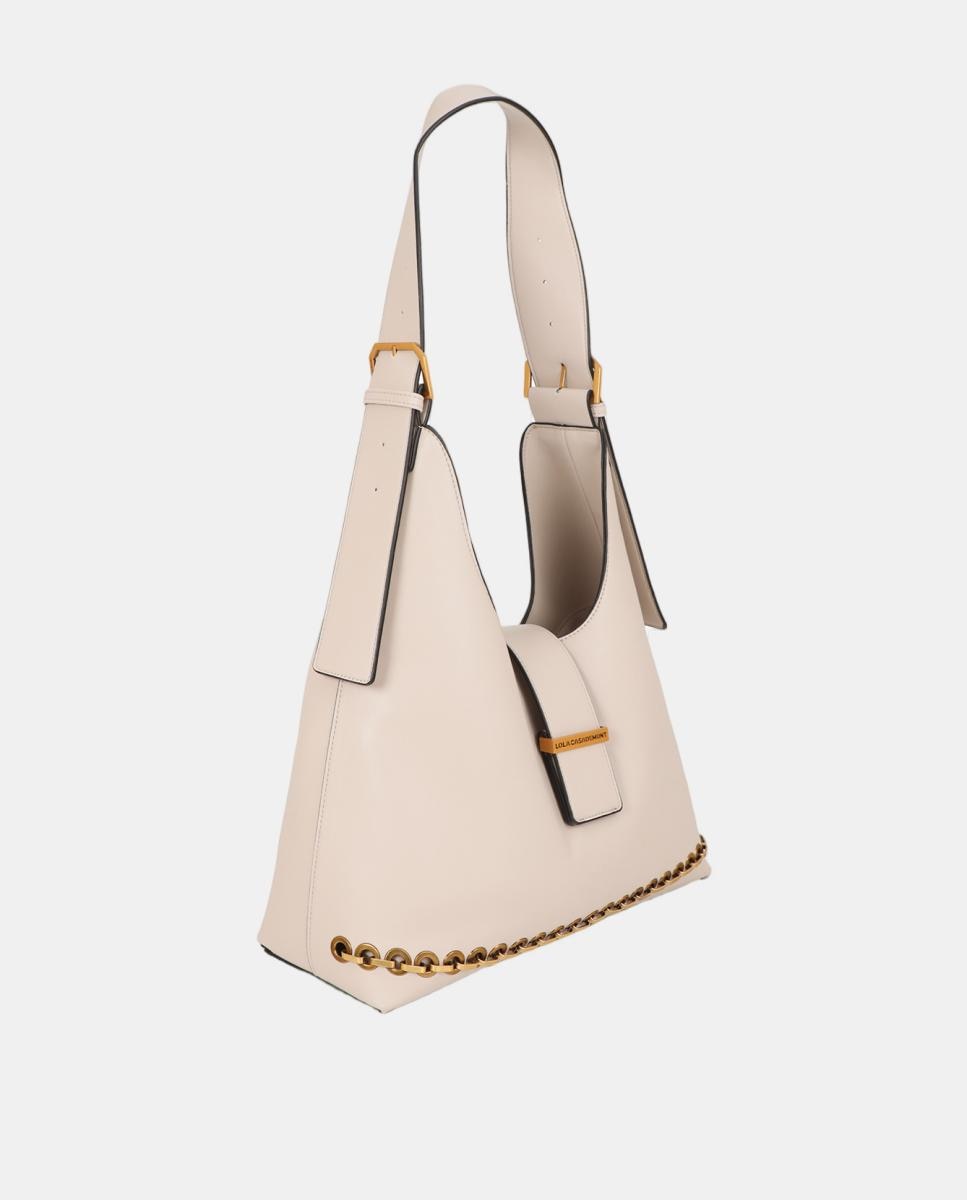 Mala Hobo com Ilhoses Creme-2
