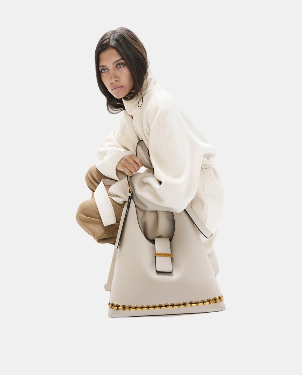 Mala Hobo com Ilhoses Creme-10