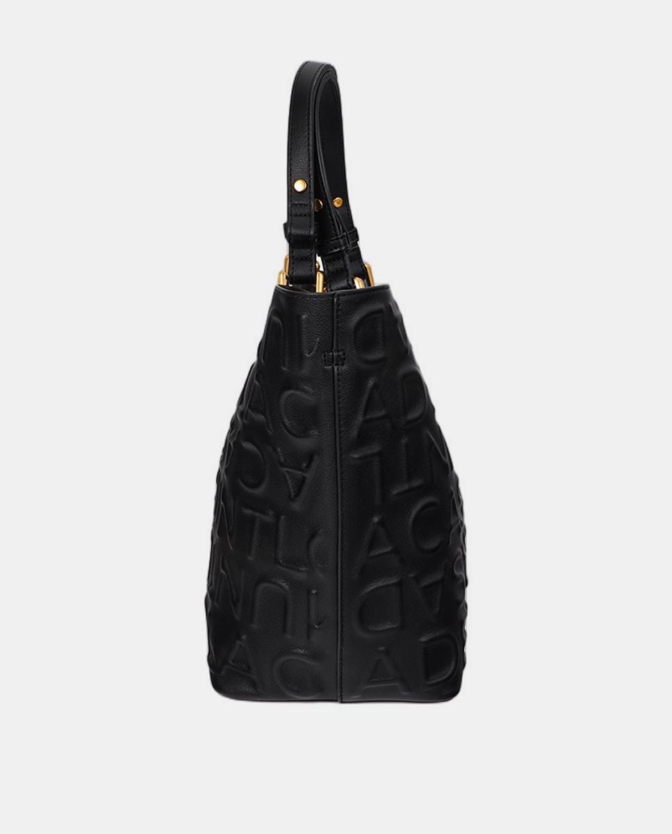 Mala Shopper com Efeito de Couro Castanho-3