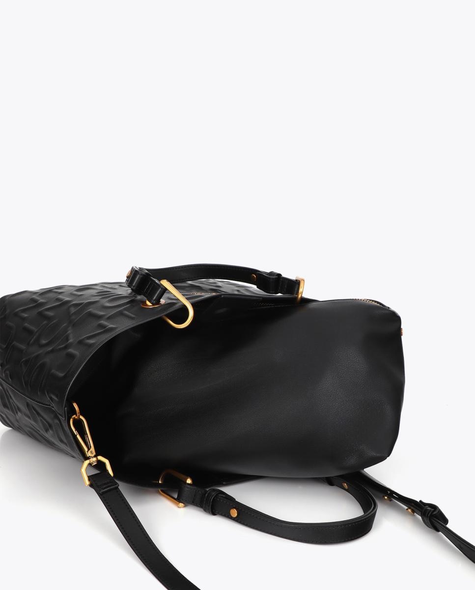 Mala Shopper com Efeito de Couro Castanho-5