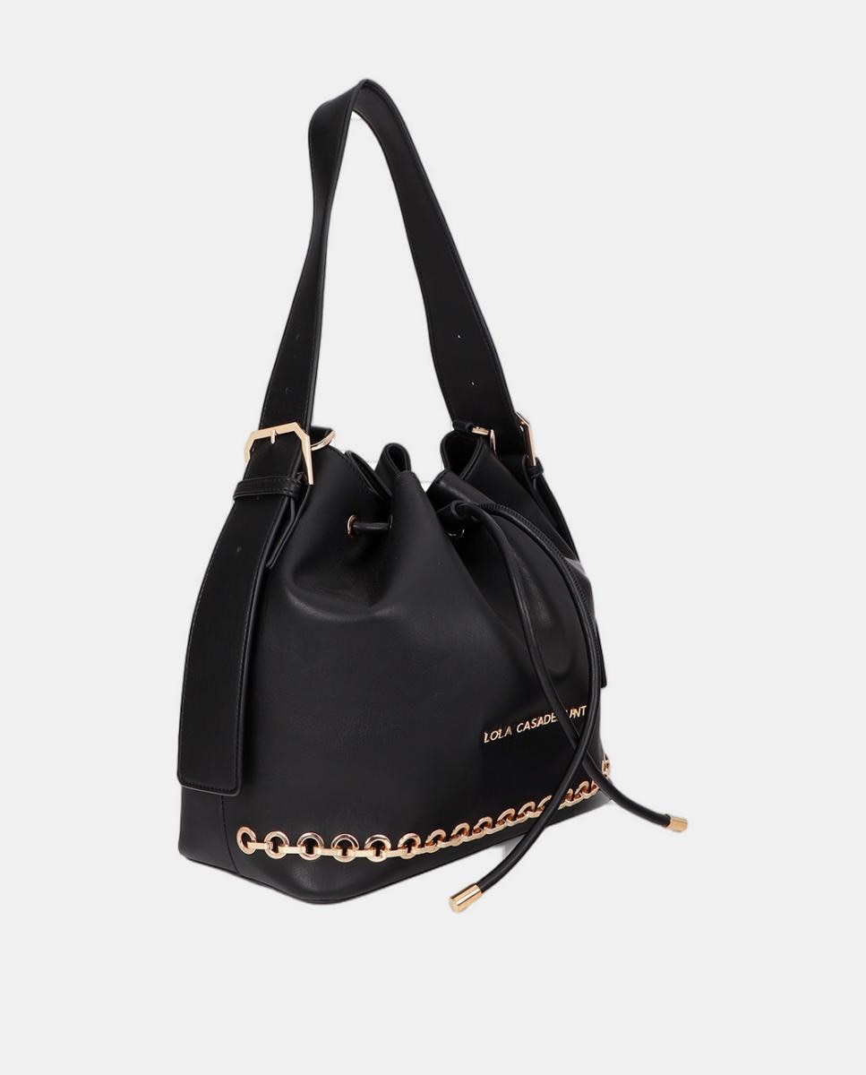 Mala Bucket com Ilhoses Preto-2