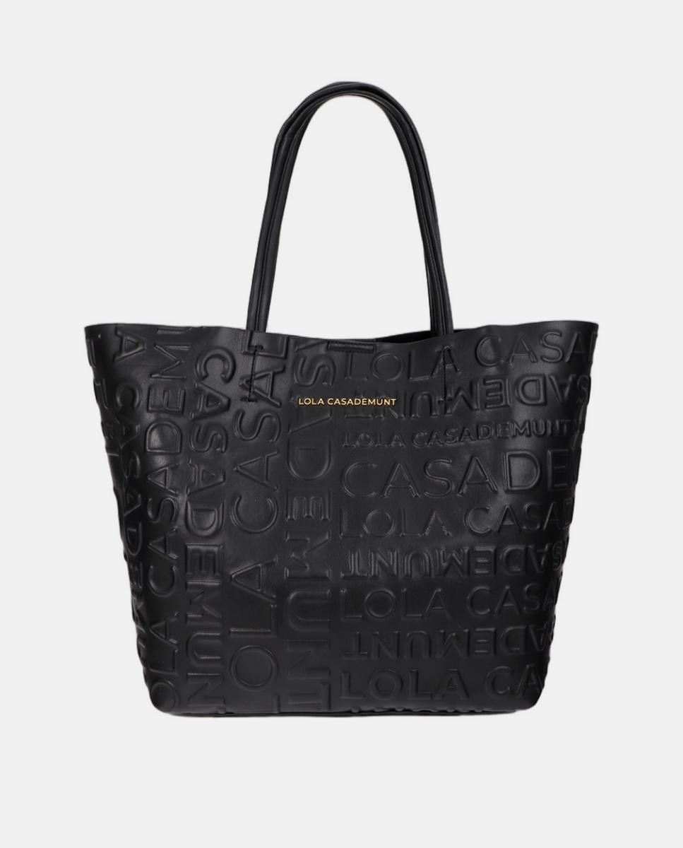 Mala Shopper Básica com Monograma Preto-1