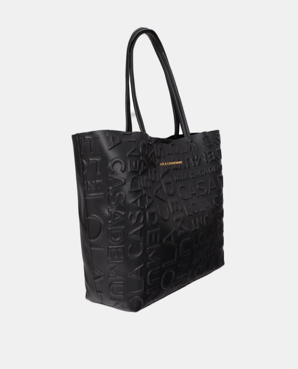Mala Shopper Básica com Monograma Preto-2