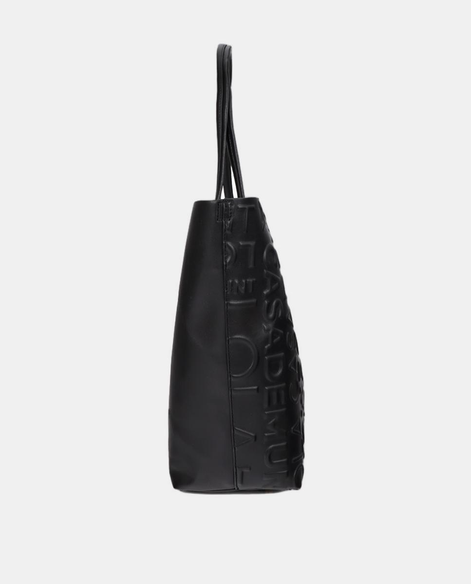 Mala Shopper Básica com Monograma Preto-3