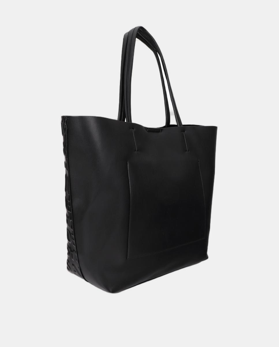 Mala Shopper Básica com Monograma Preto-4