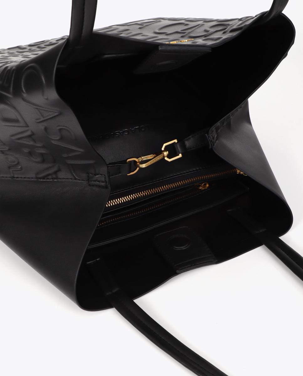 Mala Shopper Básica com Monograma Preto-6