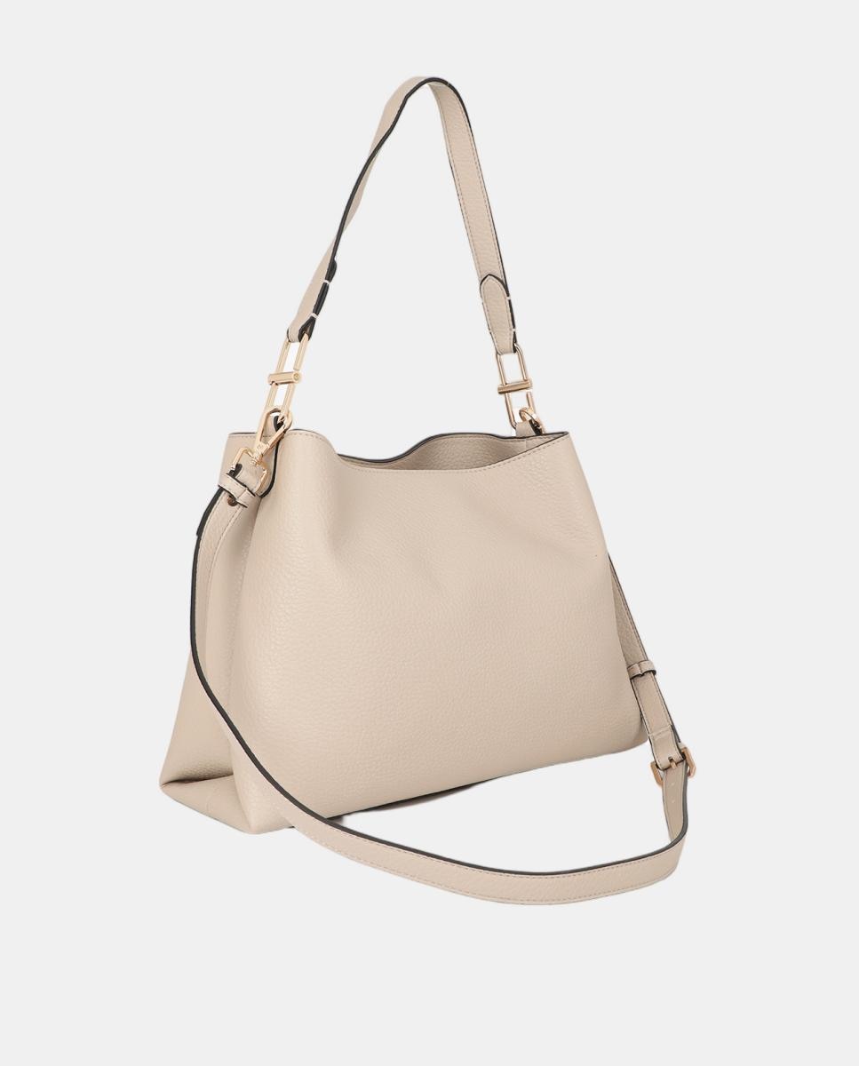Mala Shopper de Efeito de Couro Cru-4