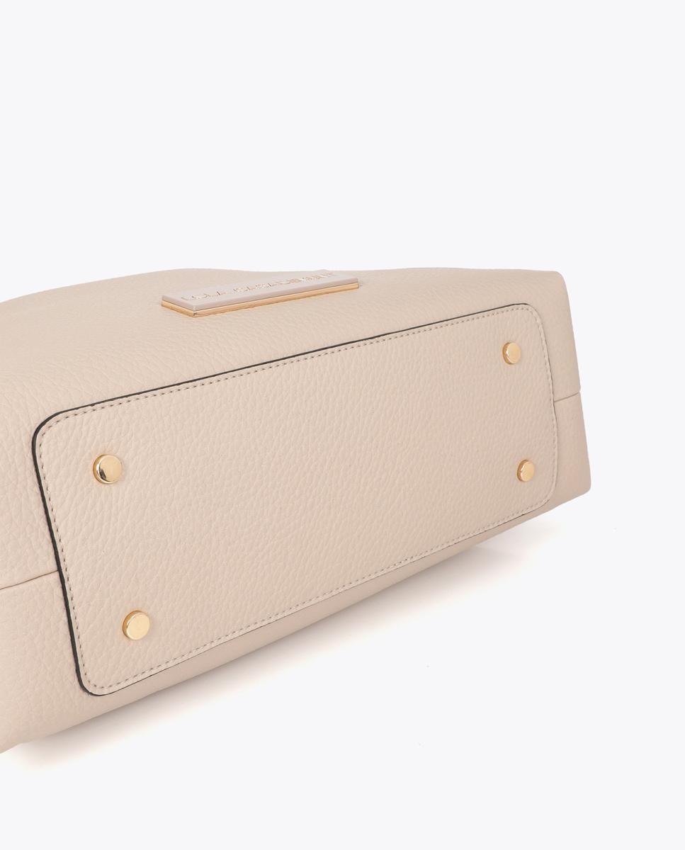 Mala Shopper de Efeito de Couro Cru-6
