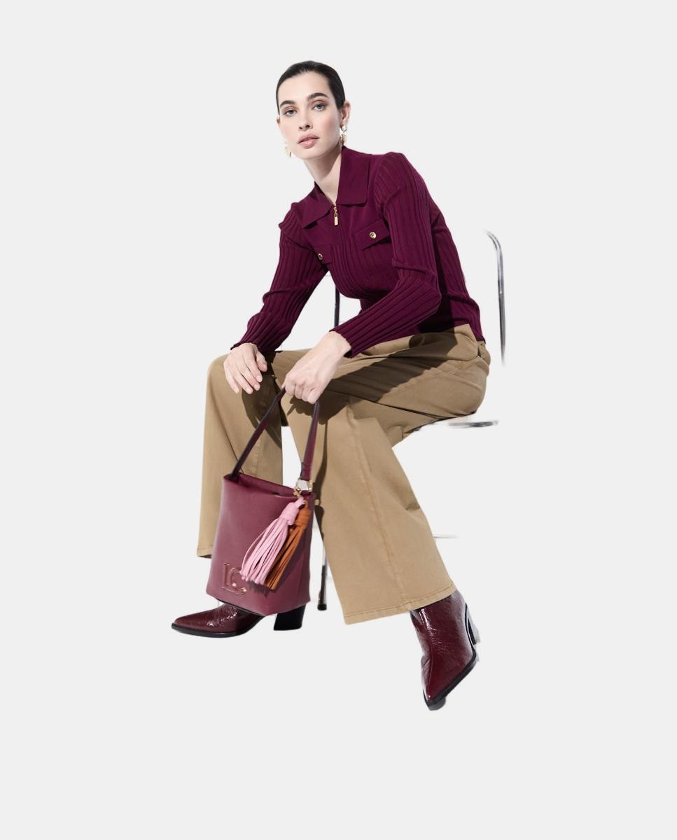 Mala a Tiracolo em Polipele Vermelho-8