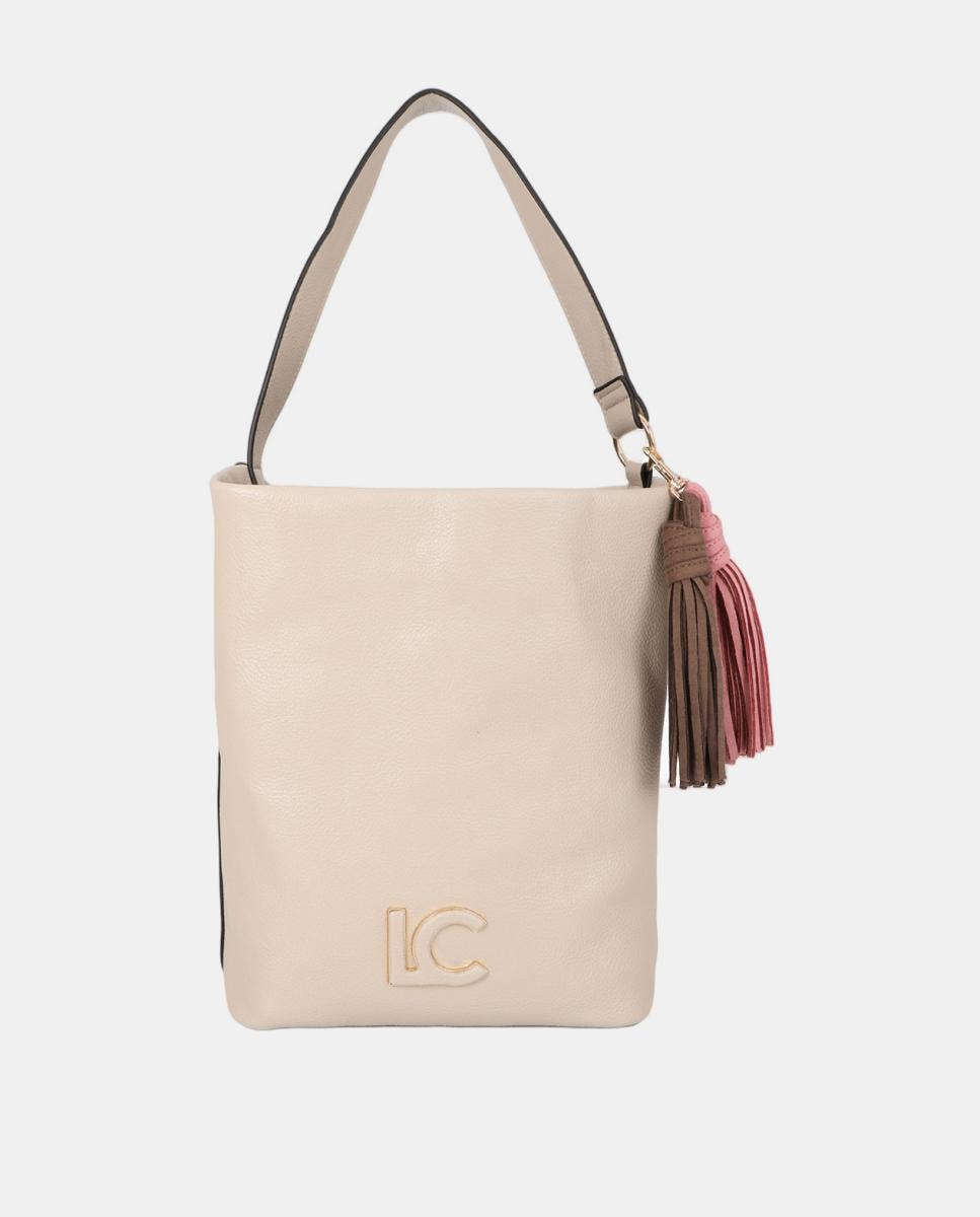 Mala Shopper de Efeito de Couro Cru-1