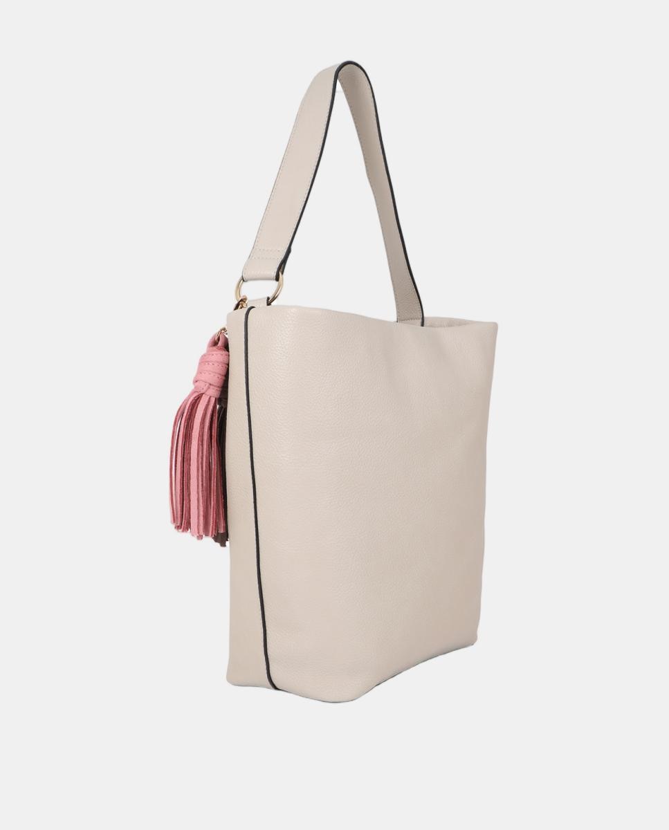 Mala Shopper de Efeito de Couro Cru-4