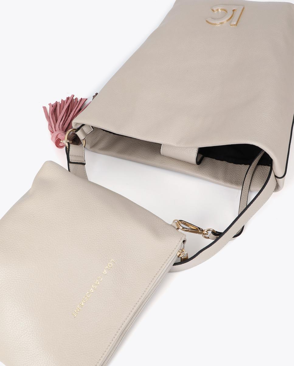 Mala Shopper de Efeito de Couro Cru-5