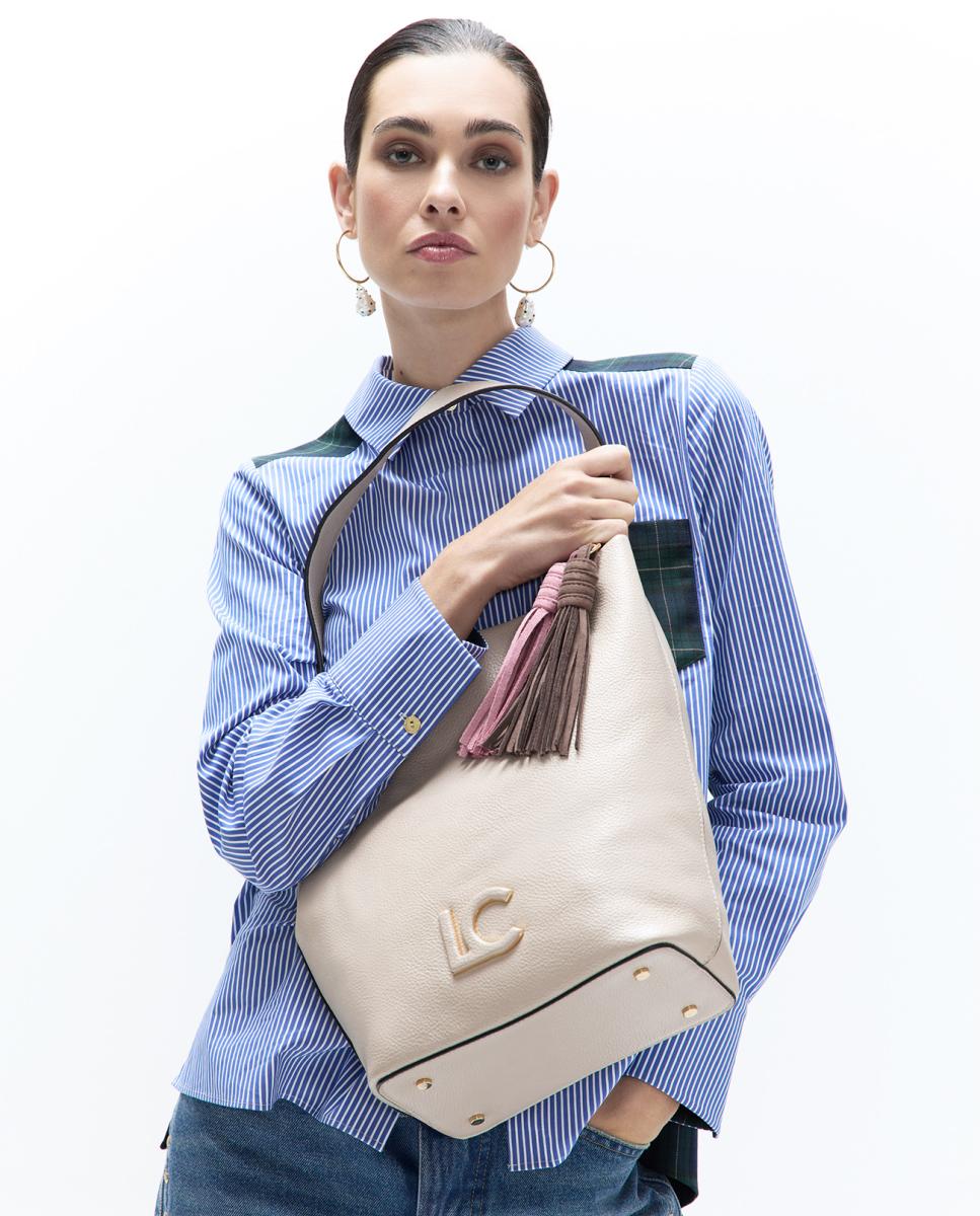 Mala Shopper de Efeito de Couro Cru-7