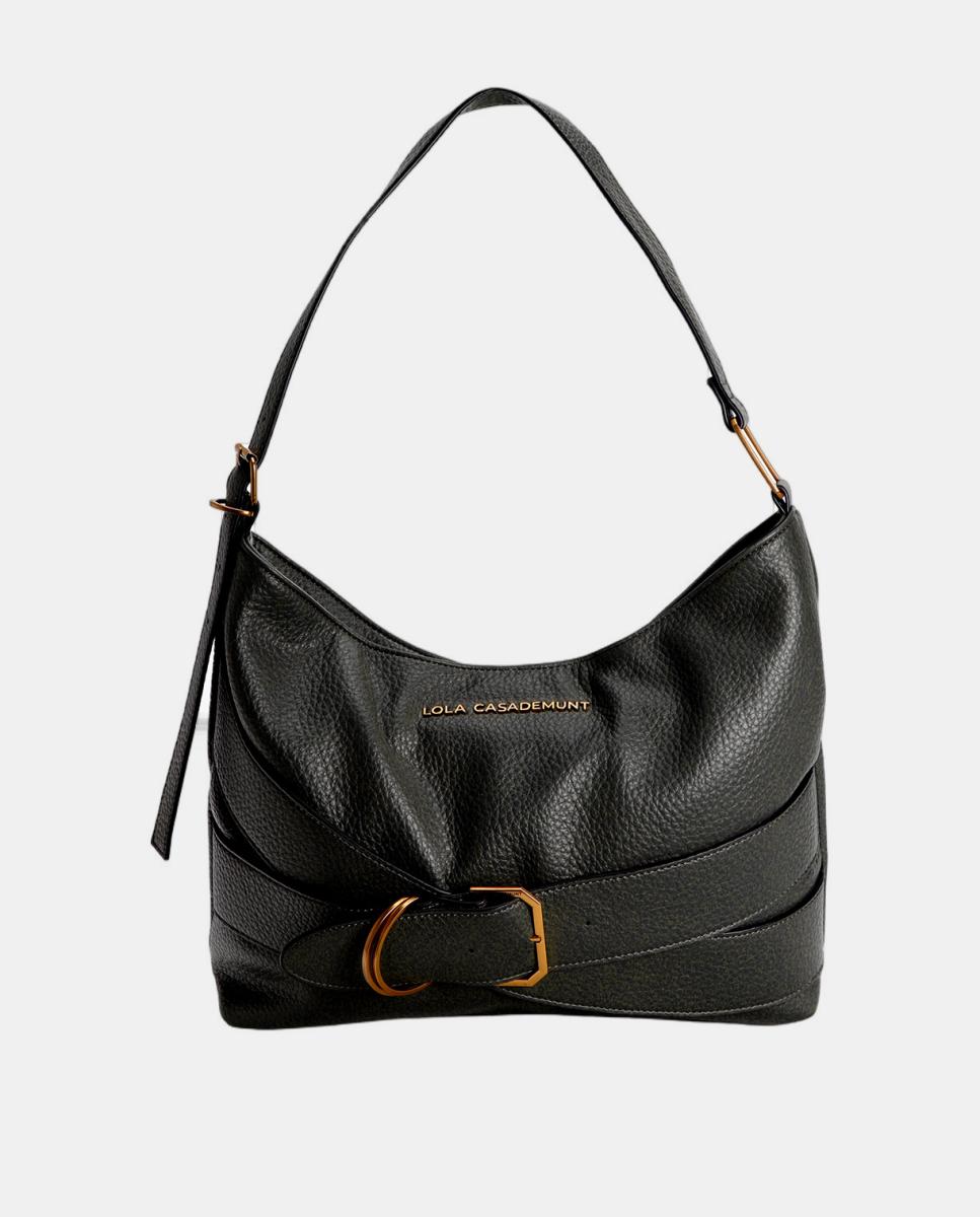 Imagen 0 de Bolso hobo con detalle de cinturón Negro