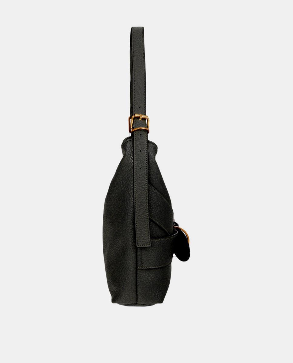 Bolso hobo con detalle de cinturón - Lola Casademunt - Negro Negro-3