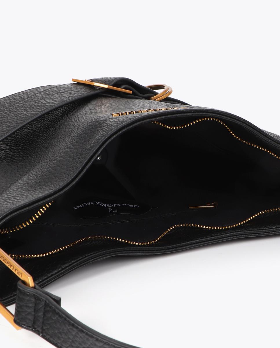 Bolso hobo con detalle de cinturón - Lola Casademunt - Negro Negro-5