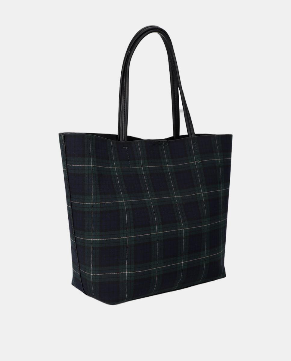 Shopper de tela a cuadros - Lola Casademunt - Azul Azul-4