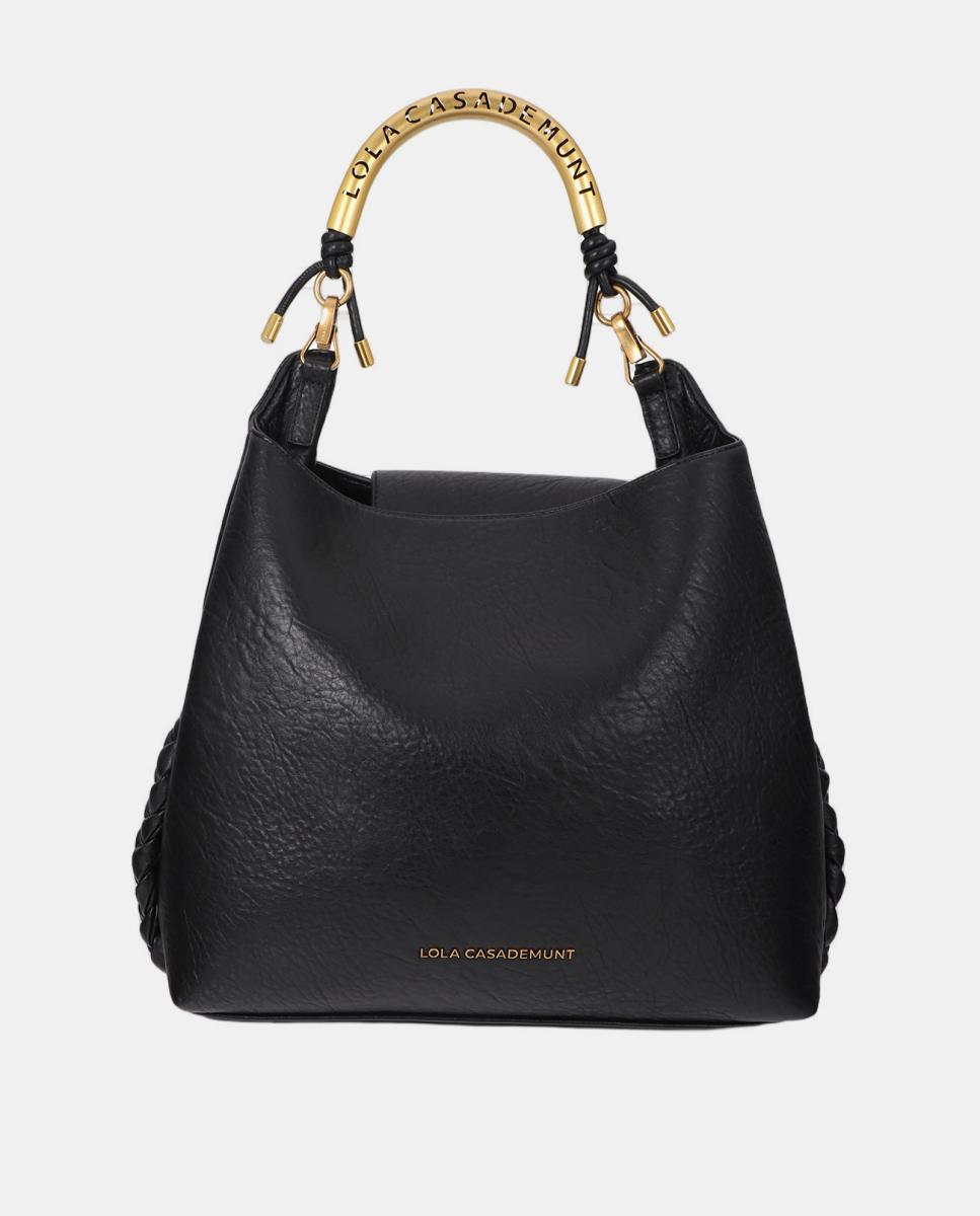 Imagen 0 de Shopper LOLA CASADEMUNT 1981 de efecto cuero Negro
