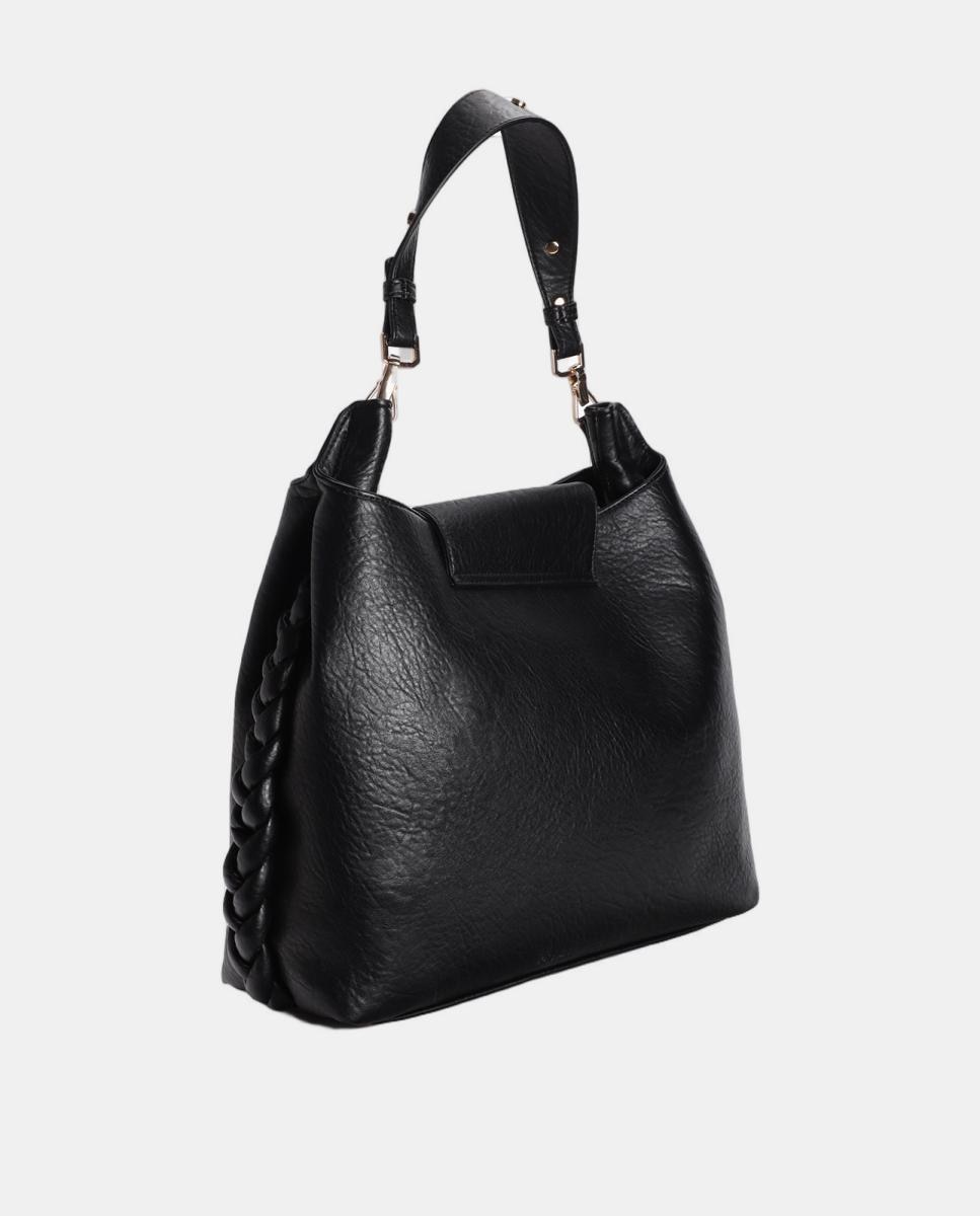Shopper LOLA CASADEMUNT 1981 de efecto cuero - Negro Negro-4