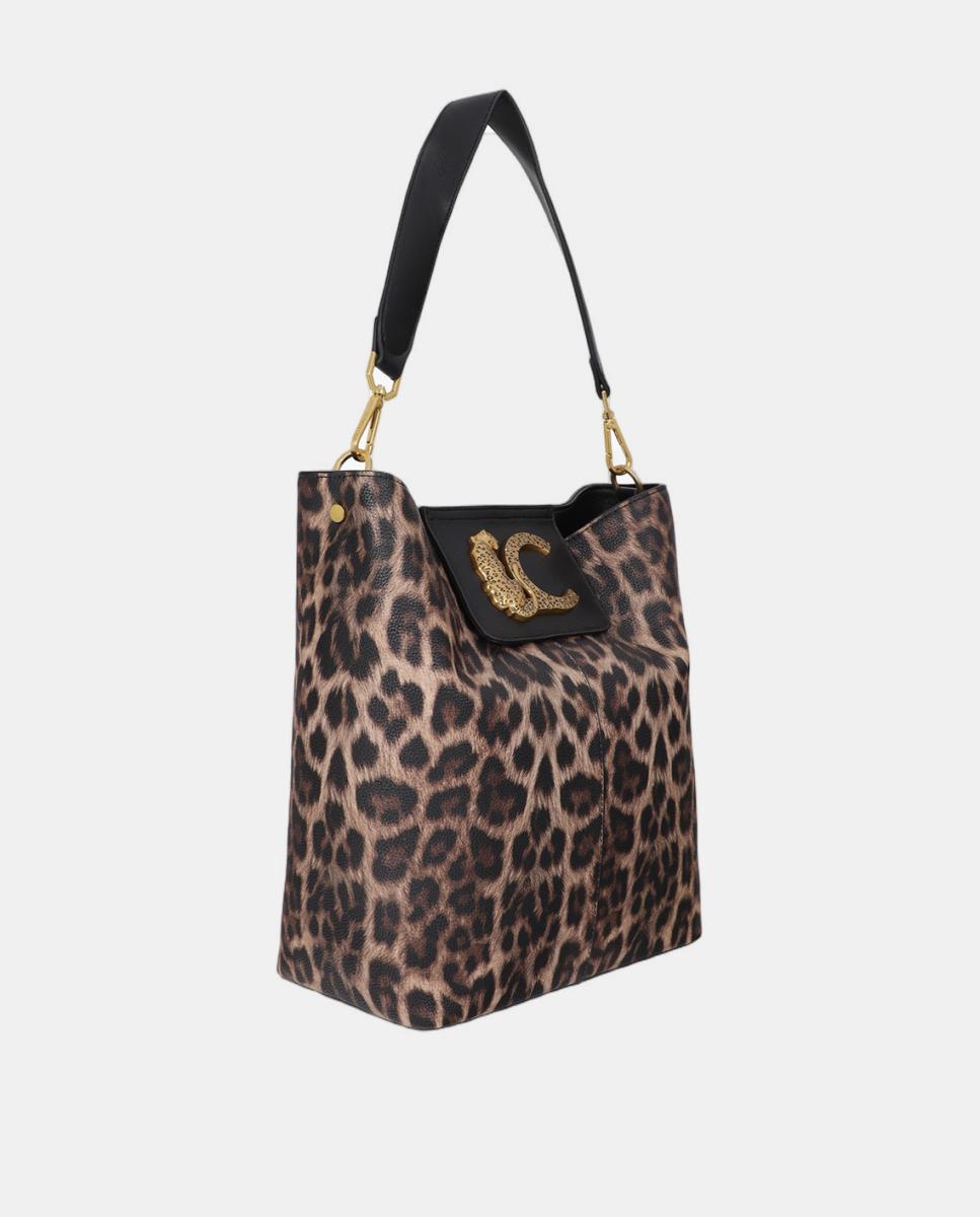 Mala Shopper com Detalhe de Corrente Castanho-2