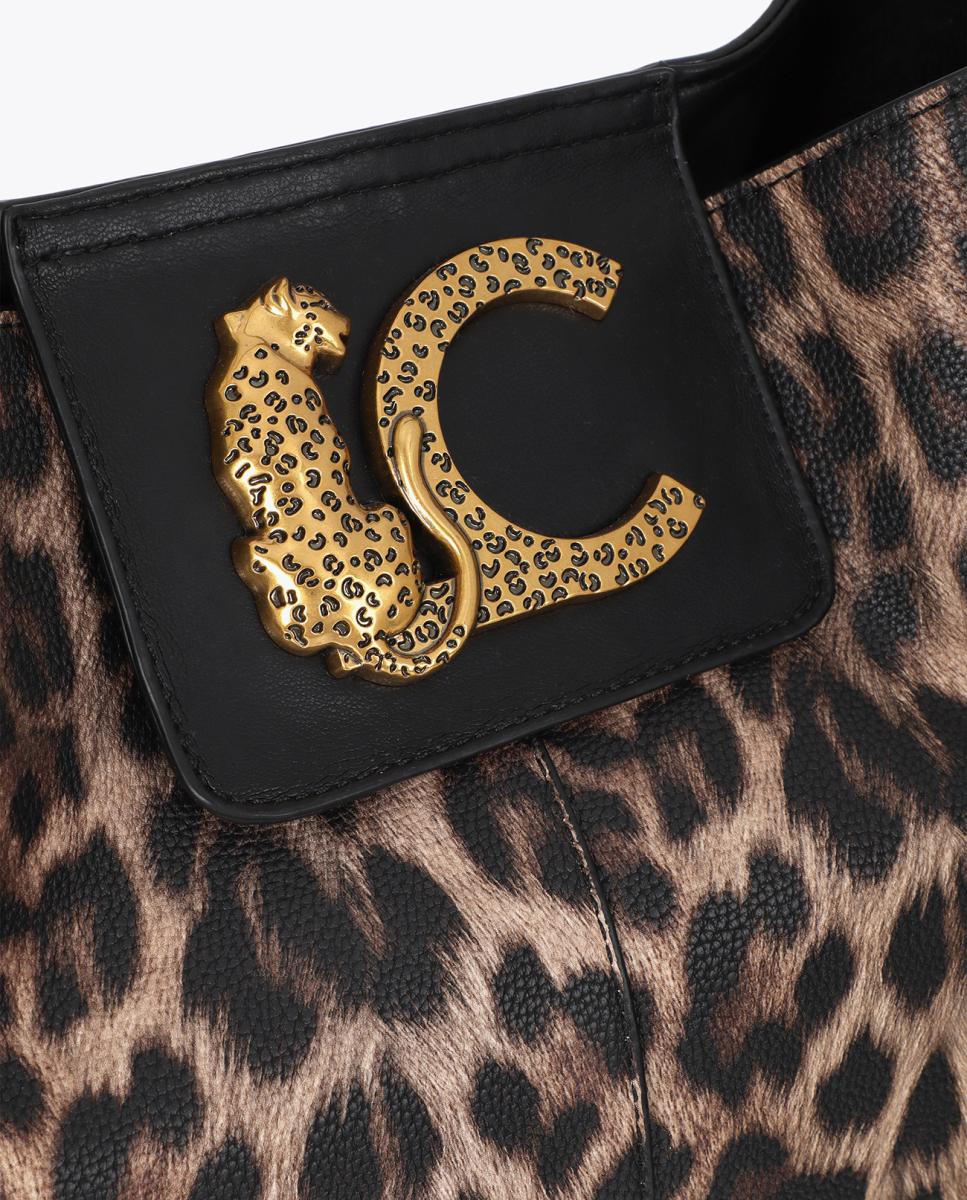 Mala Shopper com Detalhe de Corrente Castanho-6