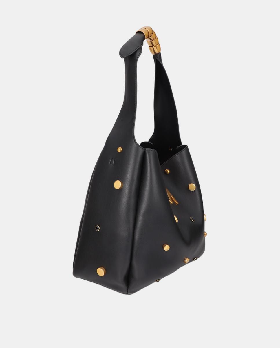 Mala Shopper com Rebites Variados Preto-2