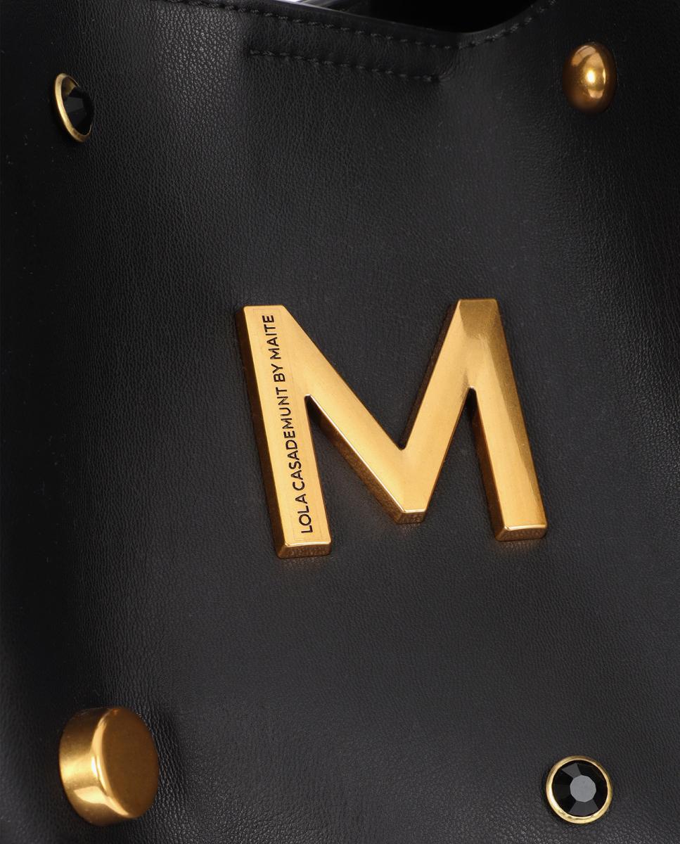Mala Shopper com Rebites Variados Preto-6