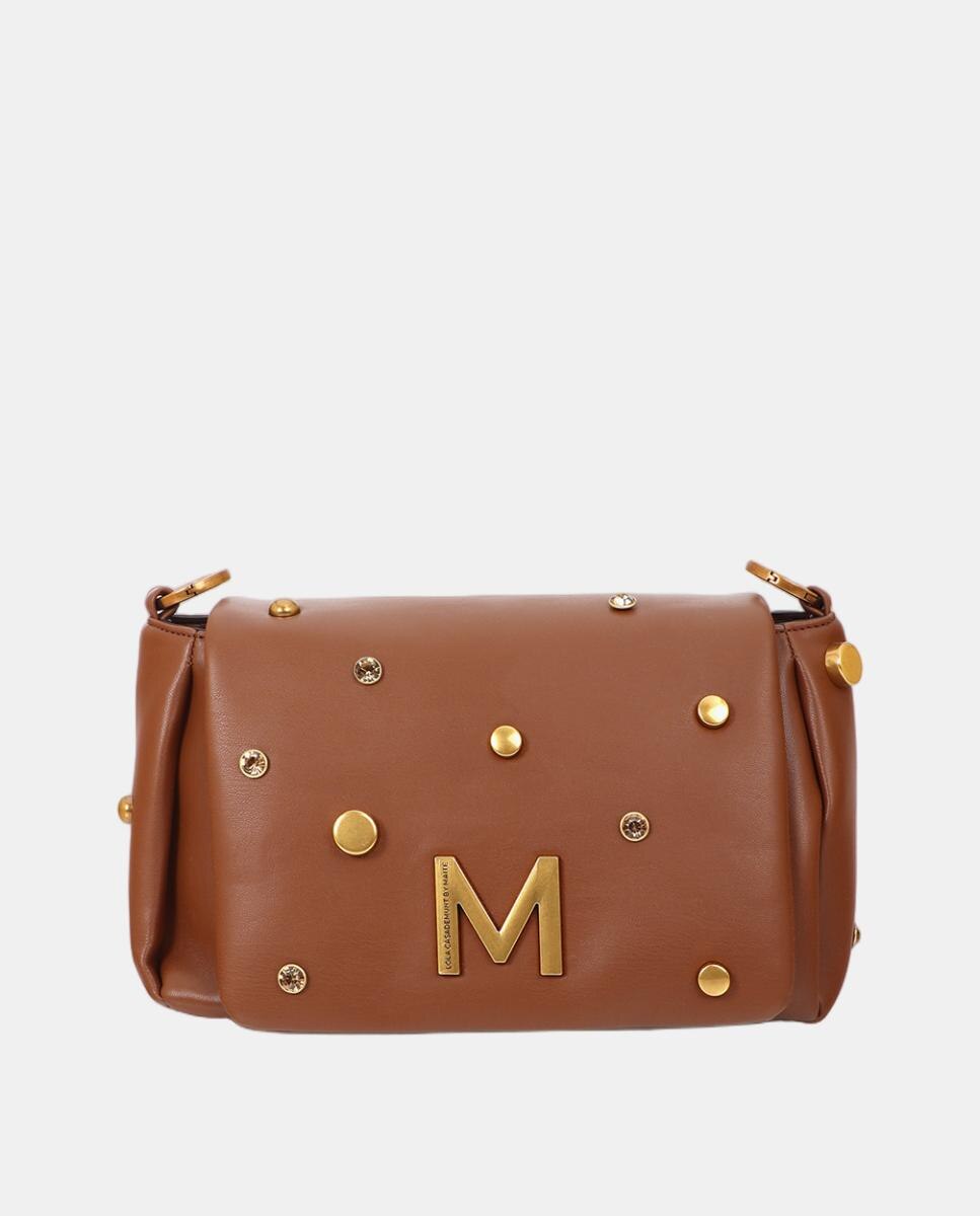 Bolso bandolera con solapa y remaches variados - Lola Casademunt - Marrón claro Marrón claro-2