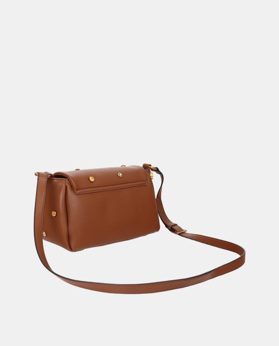 Bolso bandolera con solapa y remaches variados - Lola Casademunt - Marrón claro Marrón claro-5
