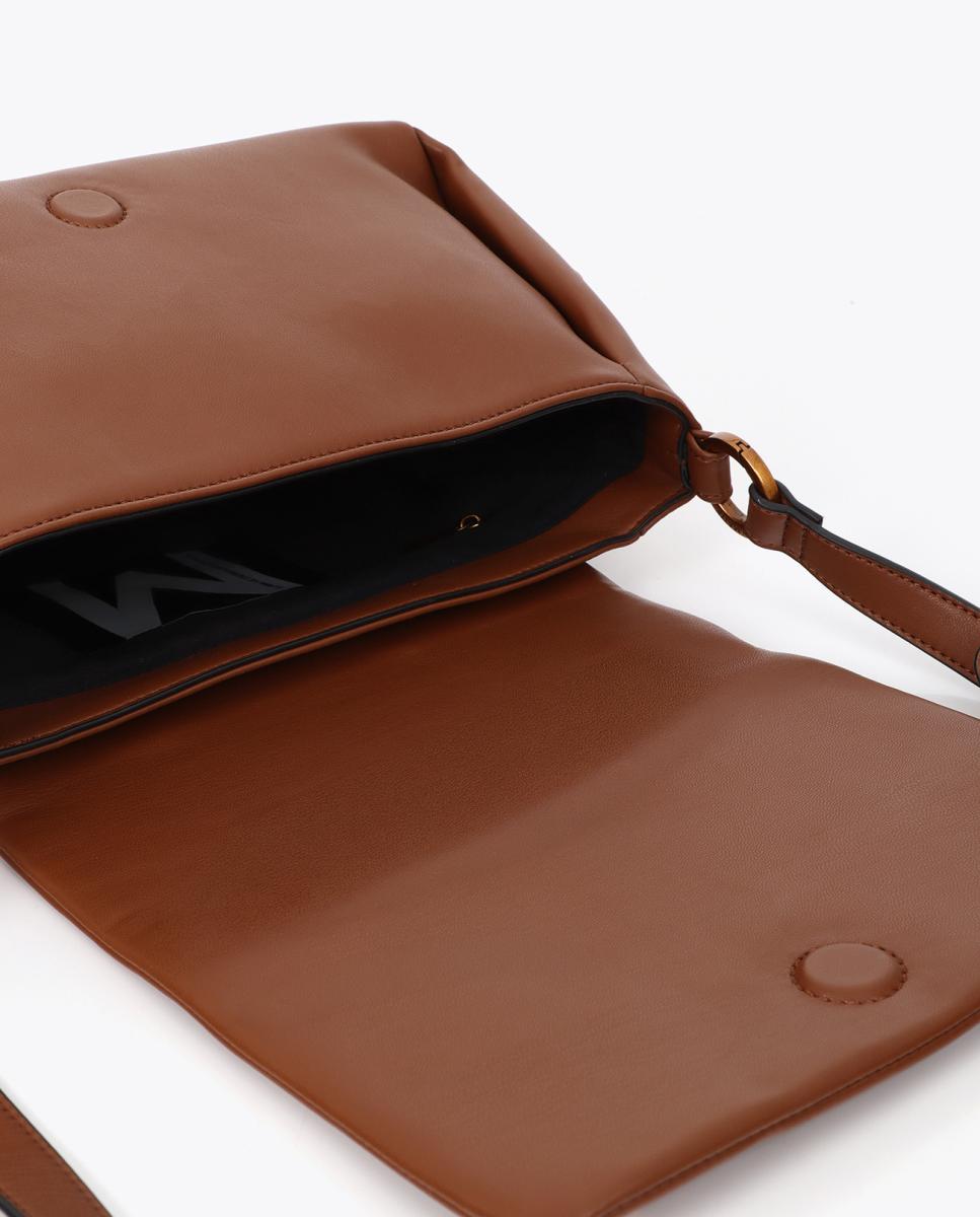 Bolso bandolera con solapa y remaches variados - Lola Casademunt - Marrón claro Marrón claro-6