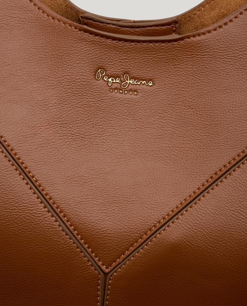 Mala Shopper Grande com Detalhe de Costuras em Forma de Y Couro-3