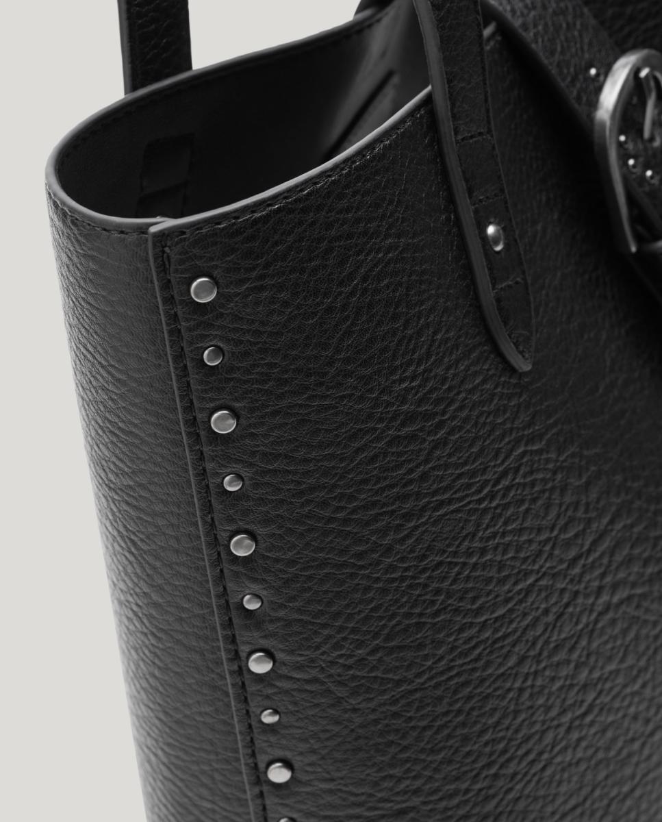Mala Tipo Tote com Fivela Decorativa Preto-4