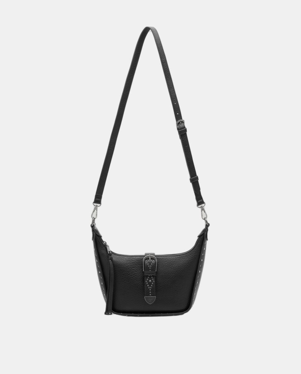 Mala a Tiracolo com Fivela Decorativa Preto-2