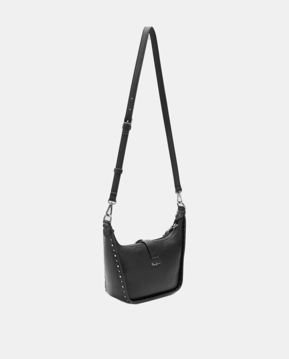 Mala a Tiracolo com Fivela Decorativa Preto-3