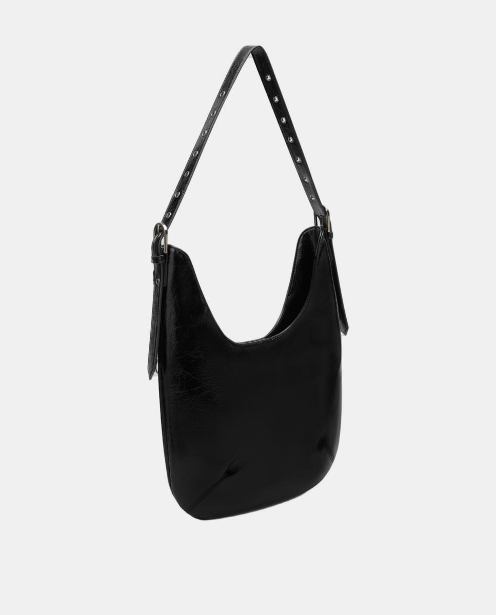 Mala Tipo Hobo com Contas Preto-2