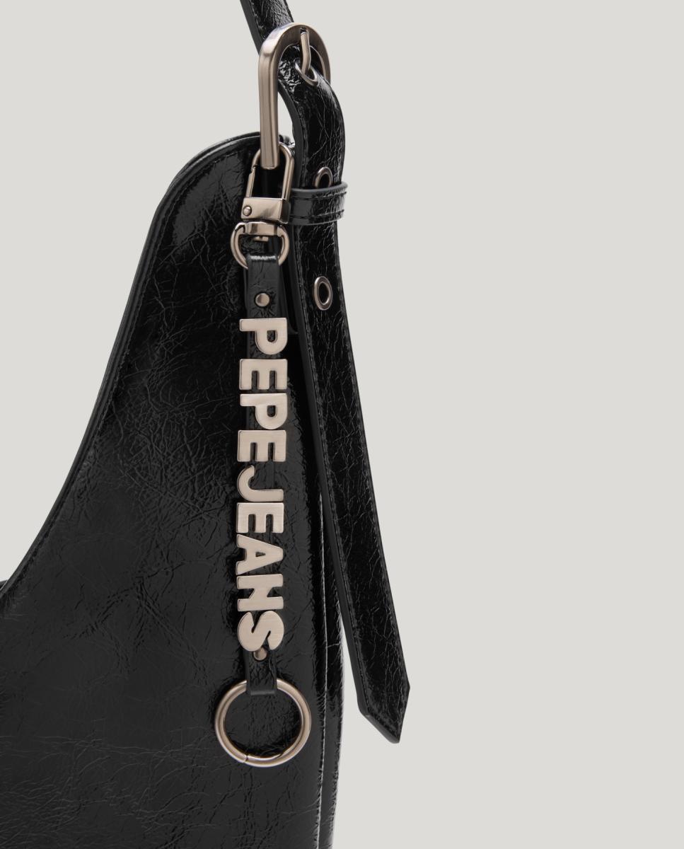 Mala Tipo Hobo com Contas Preto-3