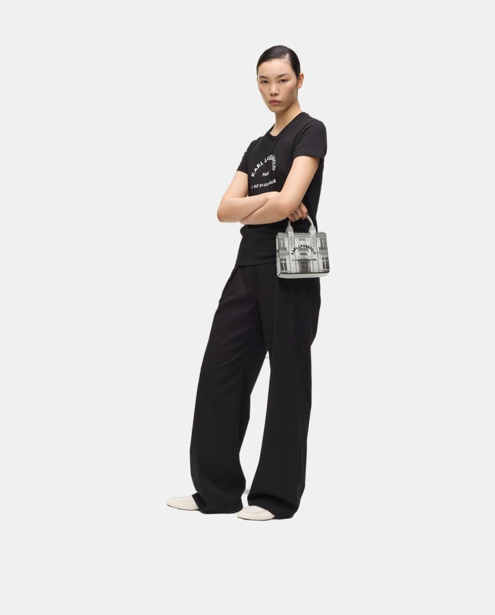 Mala Tipo Tote Mini Quadrada Cinzento-claro-6