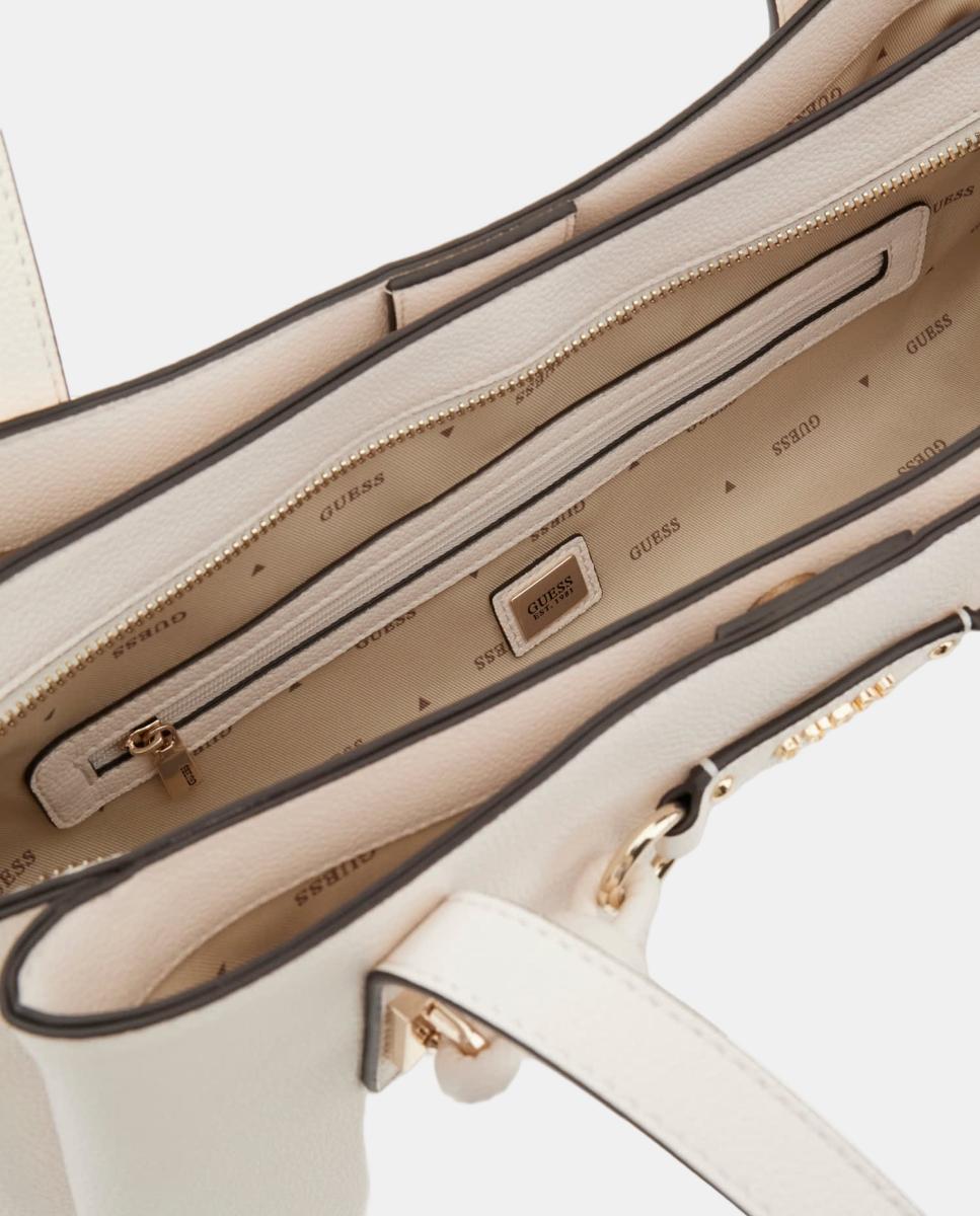 Bolso de hombro grande con cierre imantado - Guess - Blanco Blanco-3