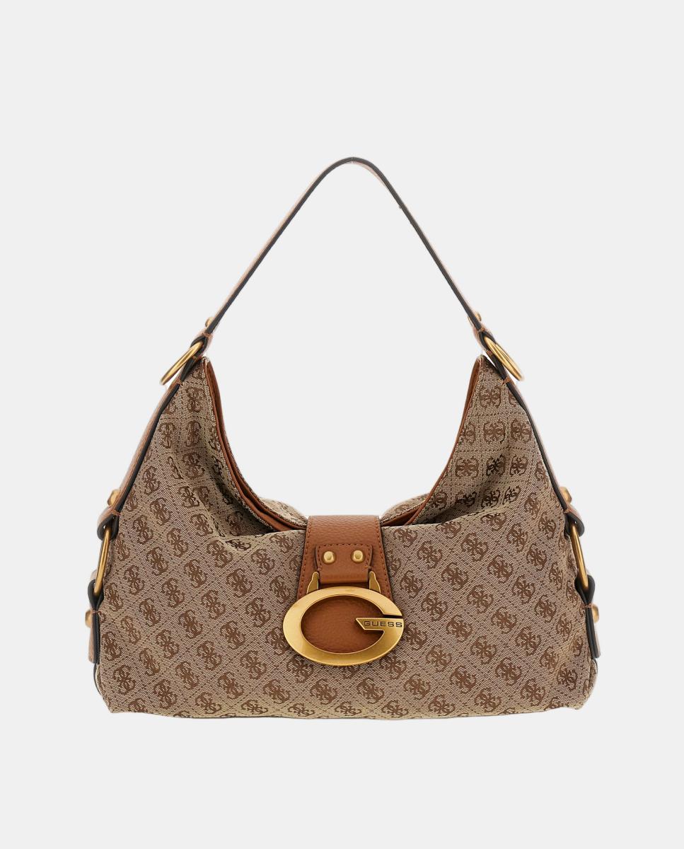 Imagen 0 de Bolso de hombro con cremallera Beige