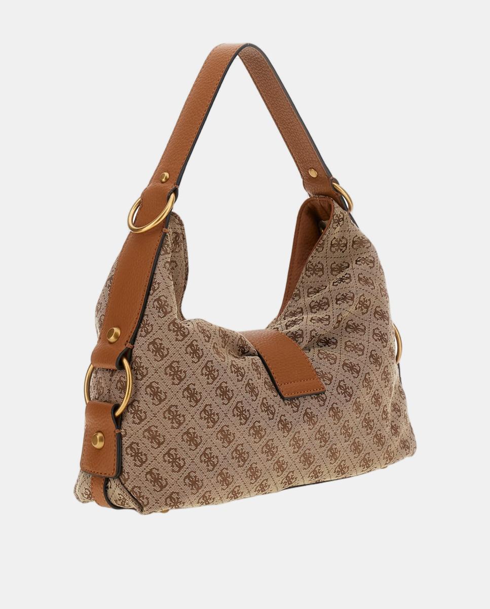 Bolso de hombro con cremallera - Guess - Beige Beige-2