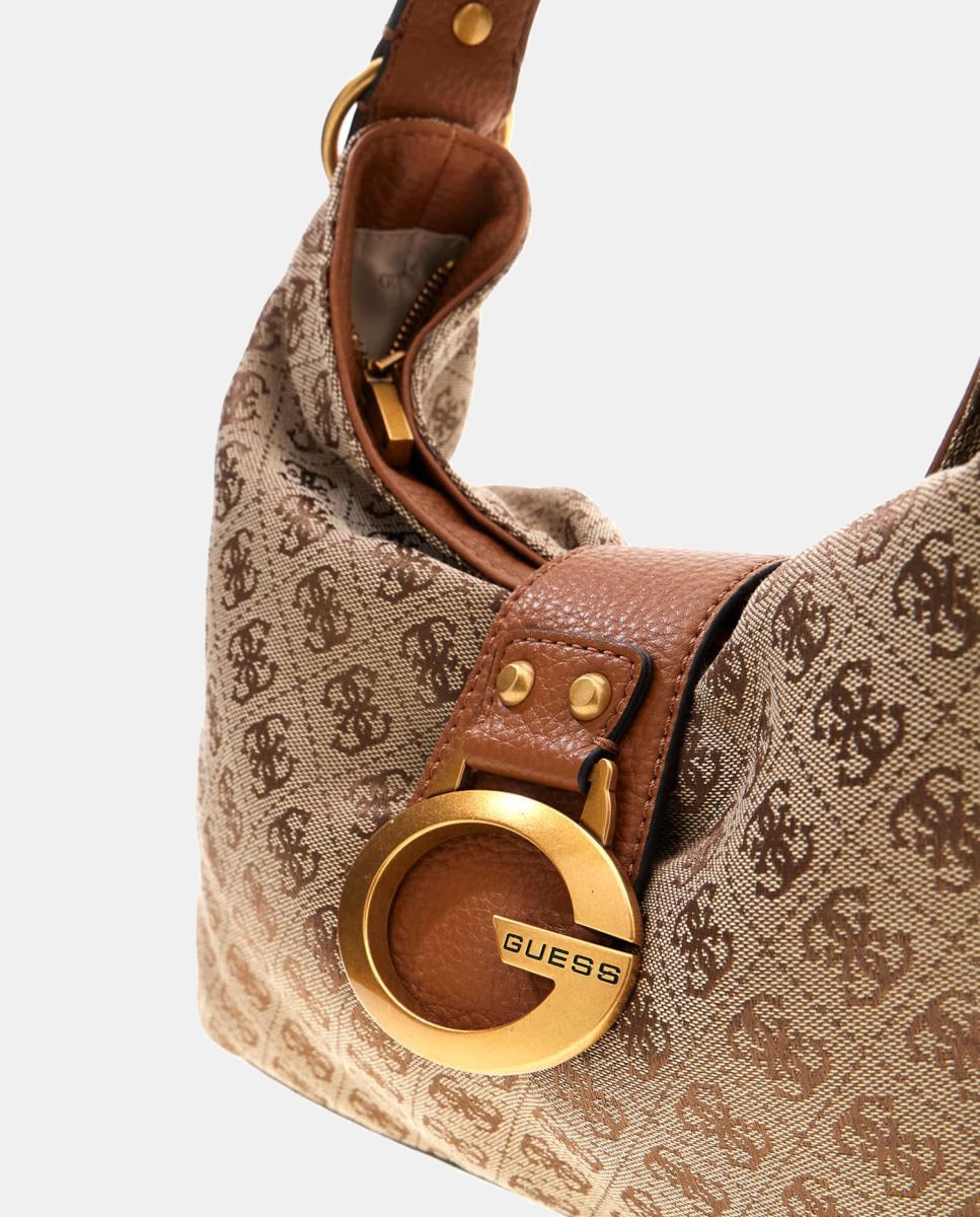 Bolso de hombro con cremallera - Guess - Beige Beige-3