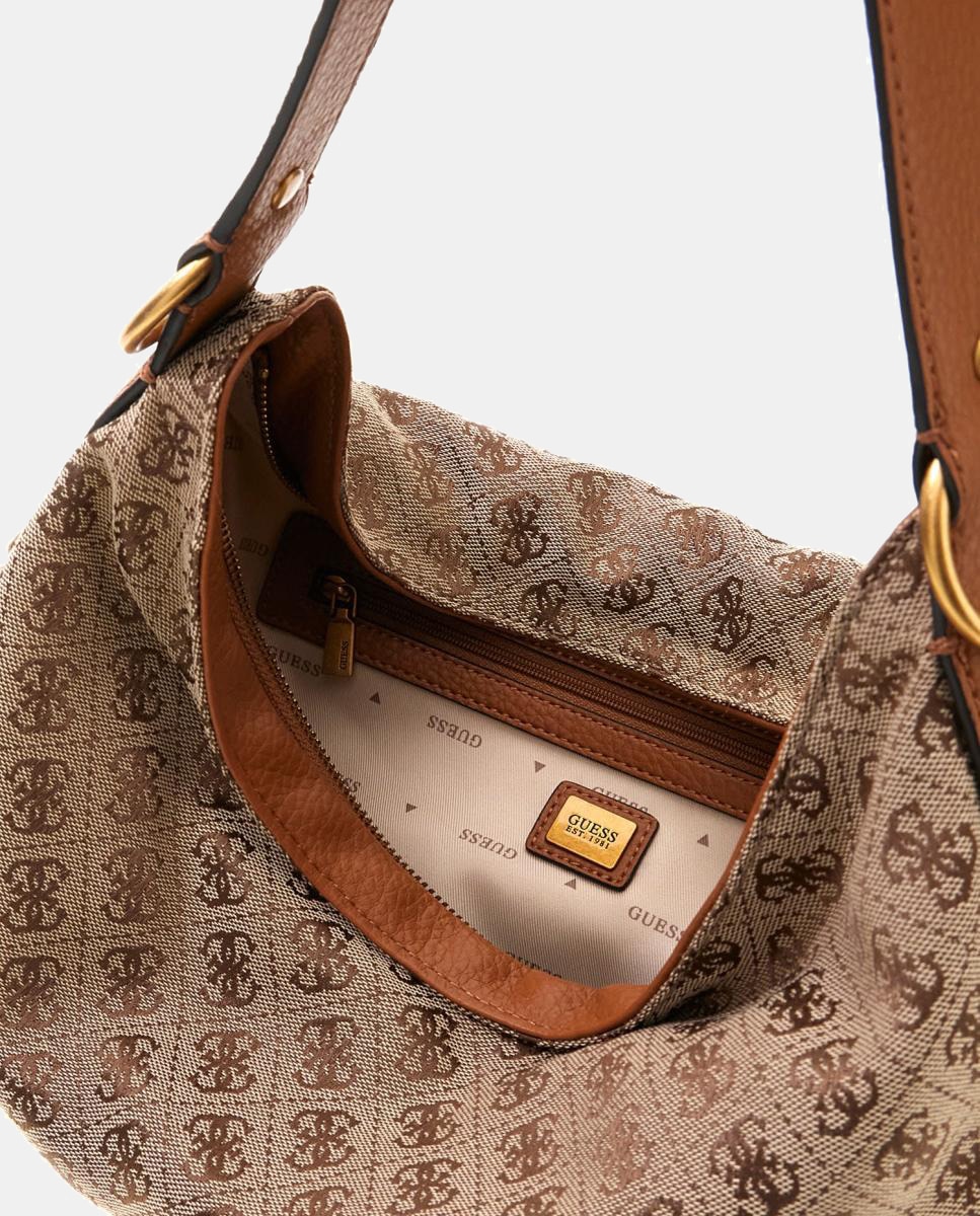 Bolso de hombro con cremallera - Guess - Beige Beige-4