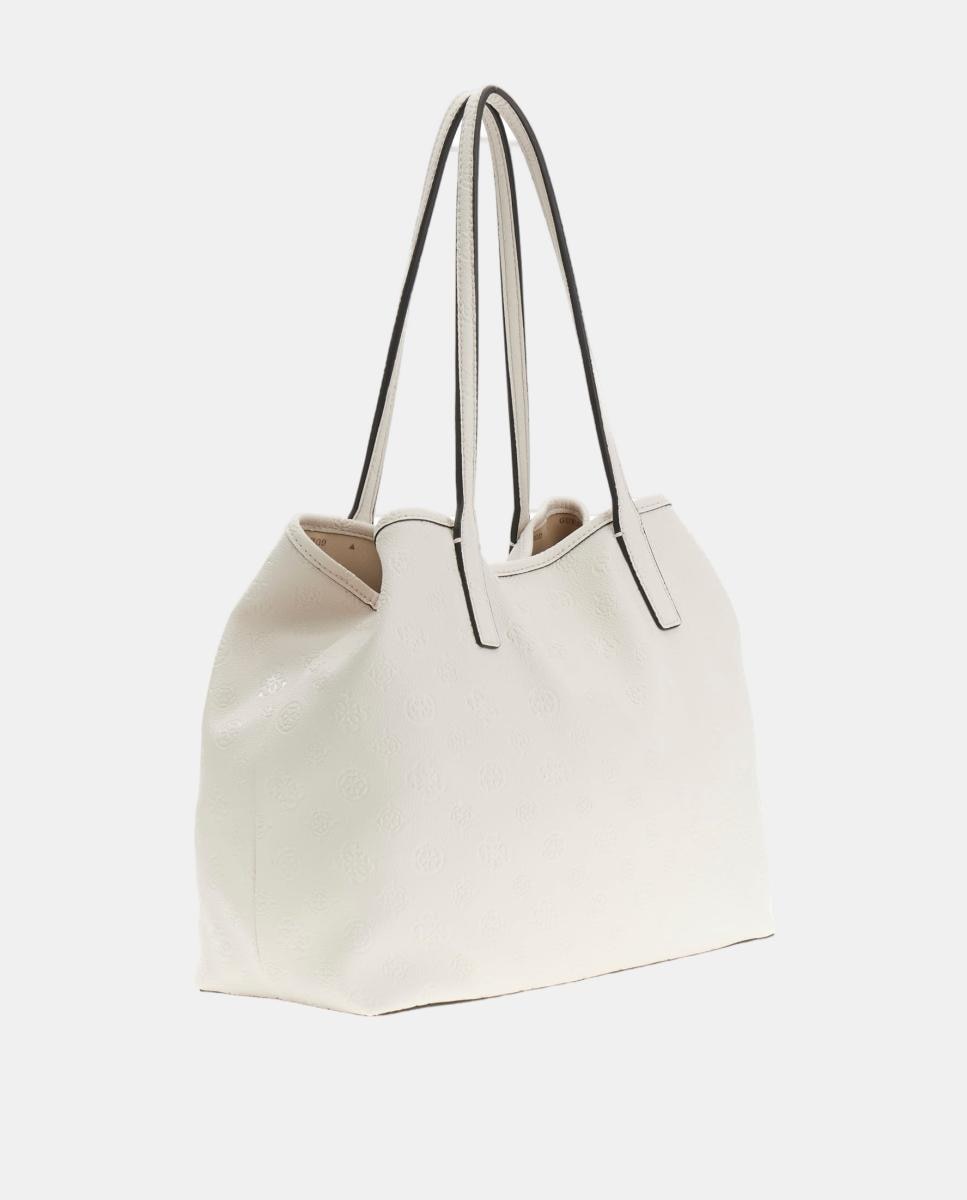 Mala de Ombro Tipo Tote com Fecho Magnético e Pochette Branco-2