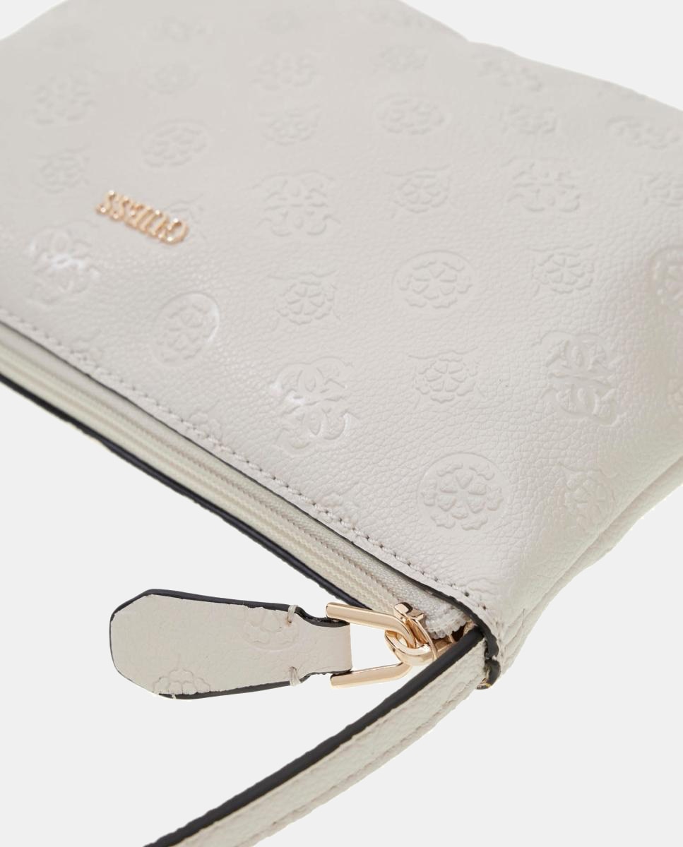 Mala de Ombro Tipo Tote com Fecho Magnético e Pochette Branco-5