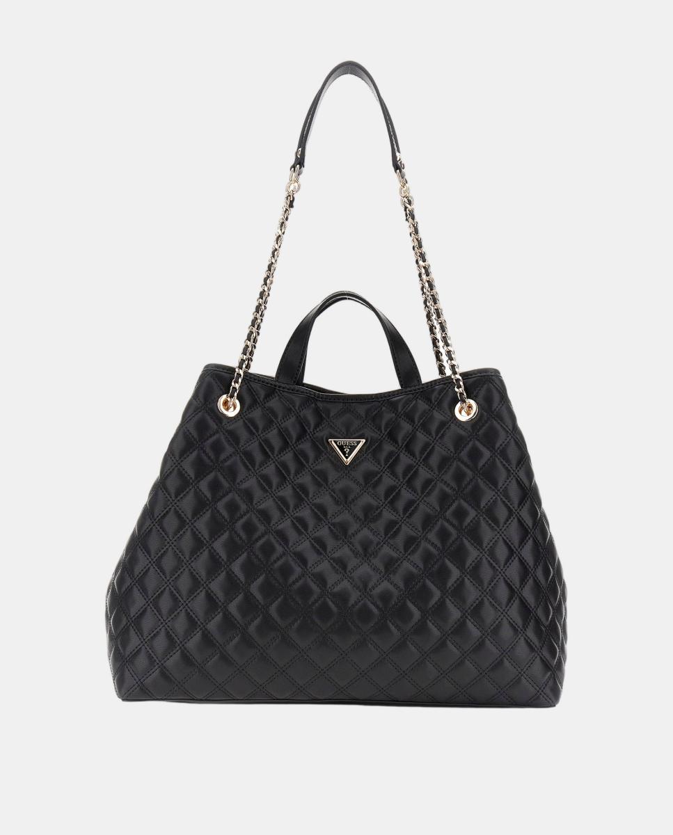 Mala de Ombro Tipo Tote com Fecho Magnético e Pochette Preto-2