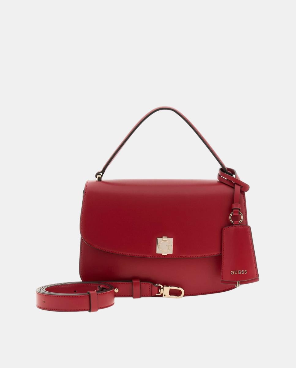 Mala a Tiracolo com Aba de Fecho Magnético Vermelho-4