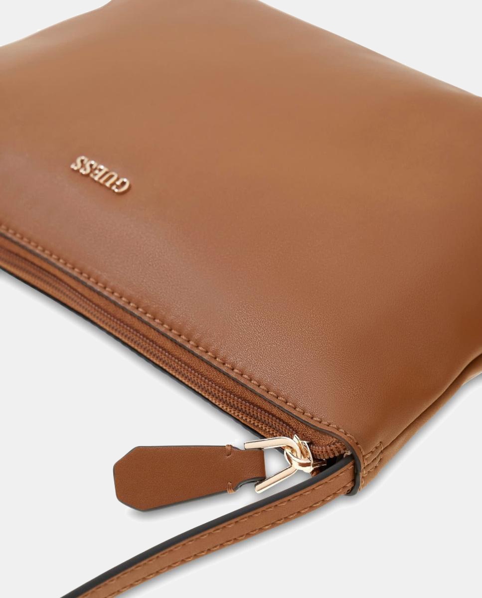 Mala de Ombro Tipo Tote com Fecho Magnético e Pochette Natural-5